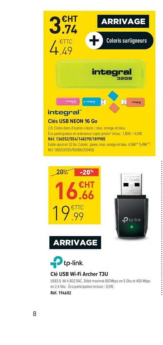 clé usb wi-fi archer t3u