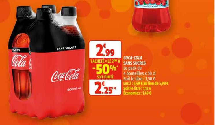 coca-cola  sans sucres