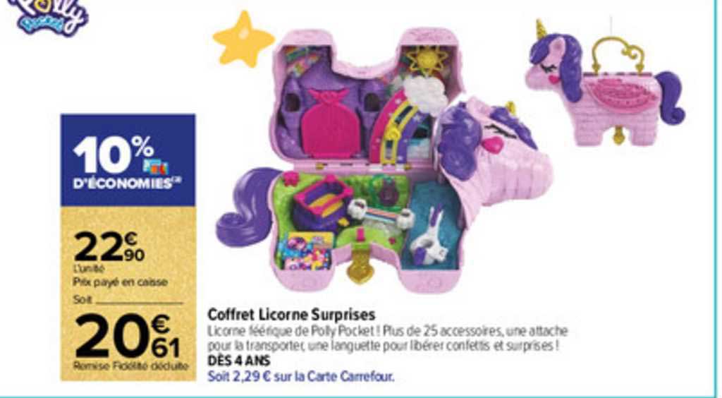coffret licorne surprises polly