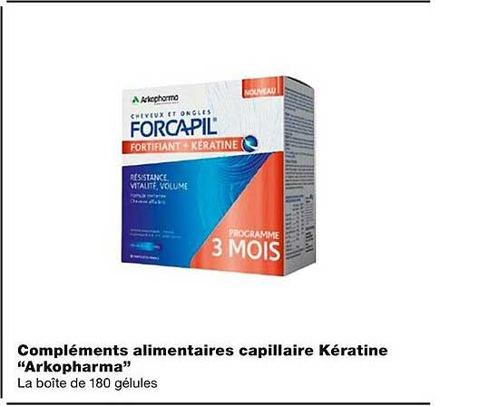 compléments alimentaires capillaire kératine "arkopharma"