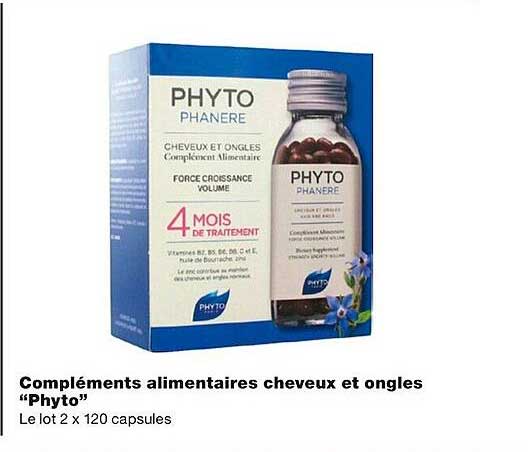 compléments alimentaires cheveux et ongles "phyto"