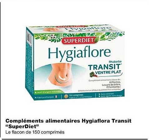 compléments alimentaires hygiaflora transit "superDiet"