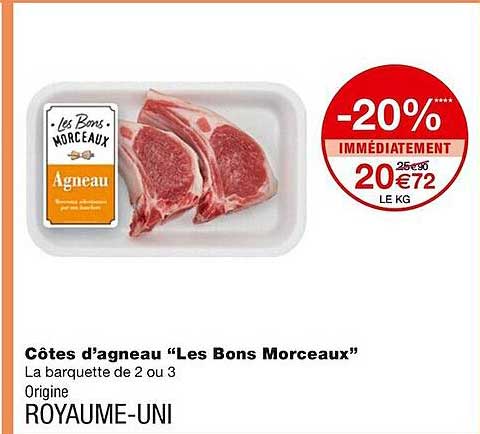 côtes d'agneau "les bons morceaux"