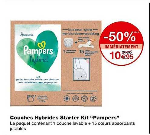 couches hybrides starter kit "pampers"
