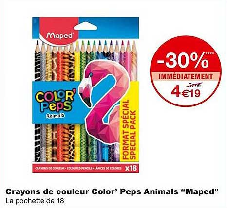 crayons de couleur color' peps animals "maped"