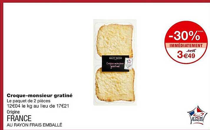 croque-monsieur gratiné