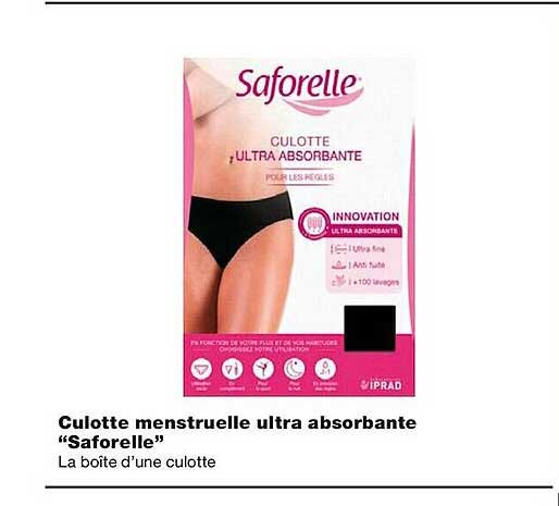 culotte menstruelle ultra absorbante "saforelle"