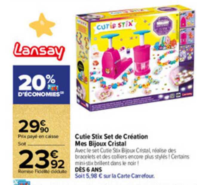 cutie stix set de création mes bijoux cristal