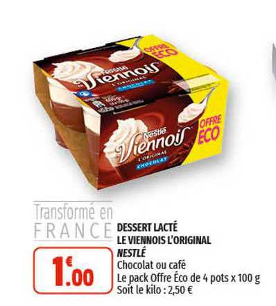 Dessert Lacté Le Viennois L'original Nestlé