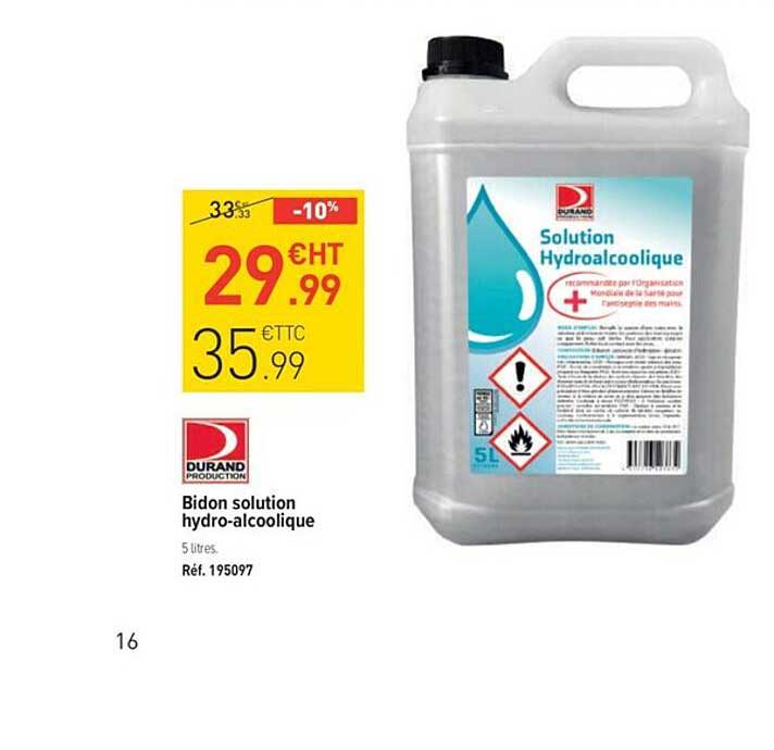 durand bidon solution hydro-alcoolique