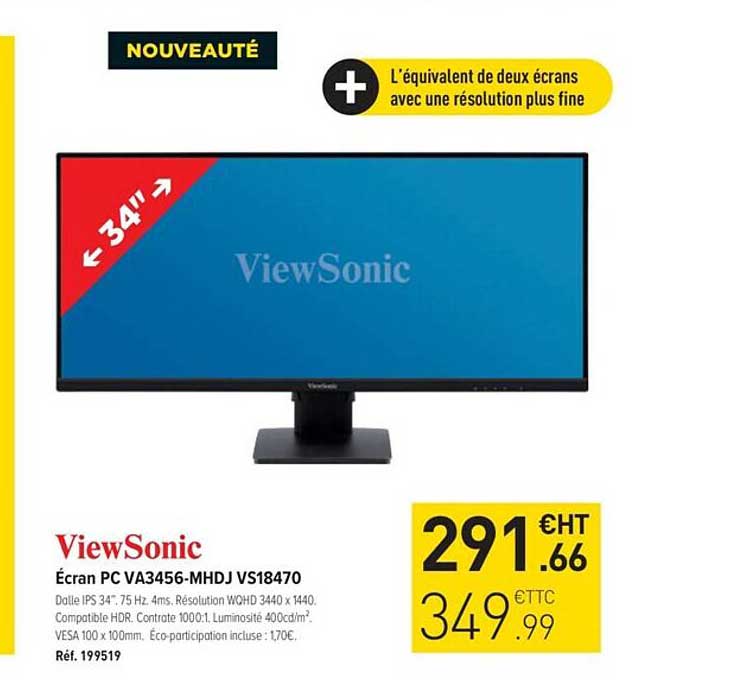 écran pc va3456-mhdj vs18470 vewSonic