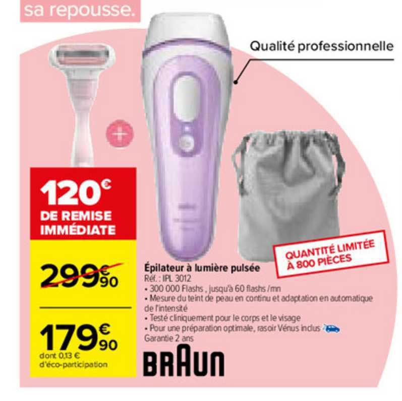 épilateur à lumière pulsée braun