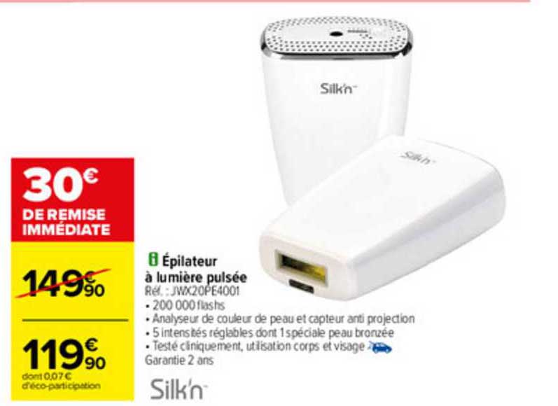 épilateur à lumière pulsée silk'n