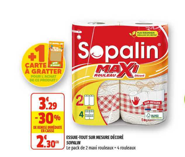 essuie-tout sur mesure décoré sopalin