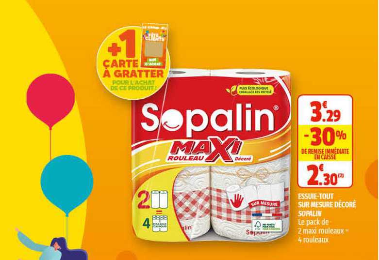 essuie-tout sur mesure décoré sopalin