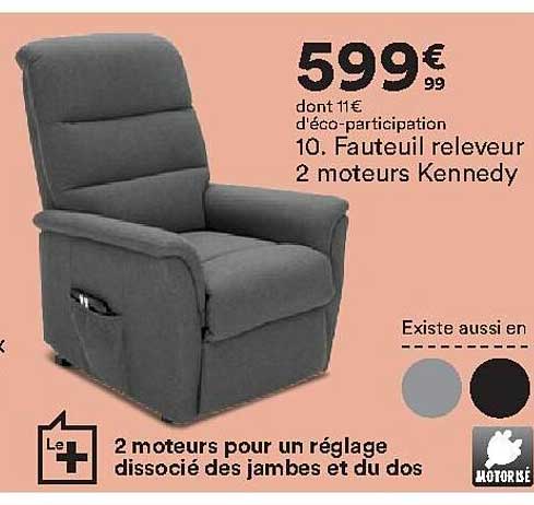 fauteuil releveur 2 moteurs kennedy