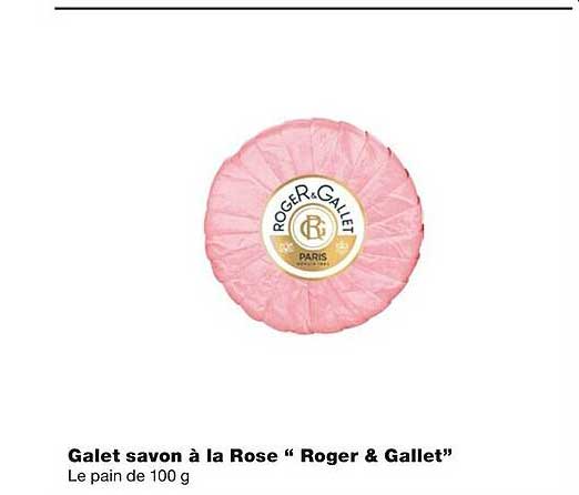galet savon à la rose "roger & gallet"