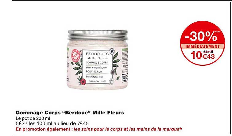 gommage corps "berdoue" mille fleurs