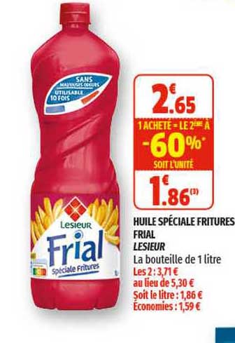 huile spéciale fritures frial lesieur