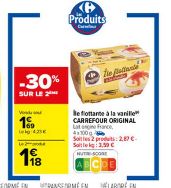 île Flottante à La Vanille Carrefour Original