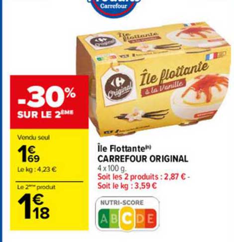 île flottante carrefour original