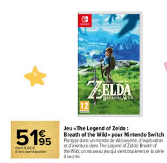 jeu «the legend of zelda : breath of the wild» pour nintendo switch