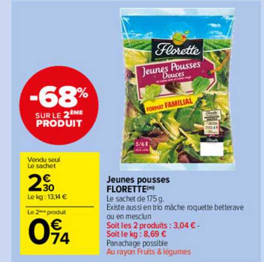 jeunes pousses florette