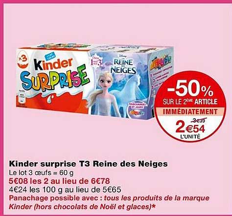 kinder surprise t3 reine des neiges