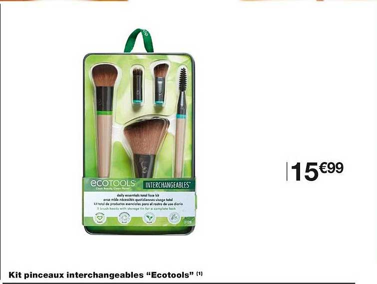 kit pinceaux interchangeables "écotools"