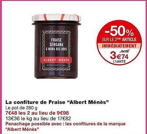 la confiture de fraise "albert ménès"
