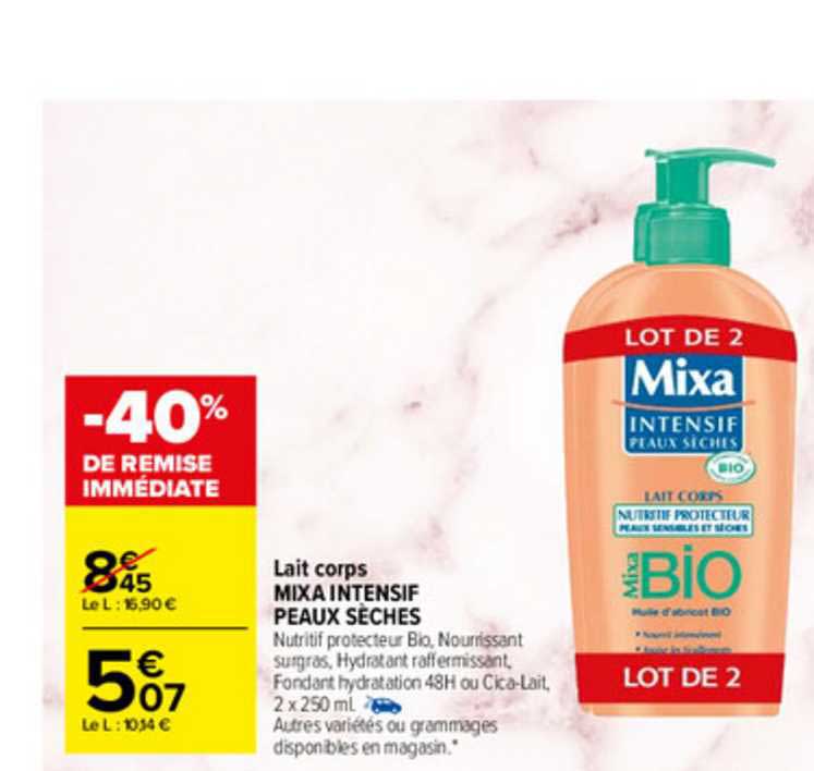 lait corps mixa intensif peaux sèches