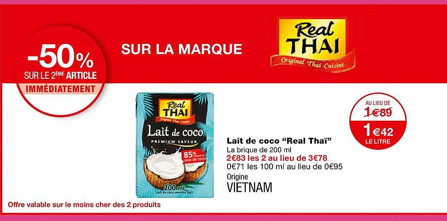 lait de coco "real thaï"