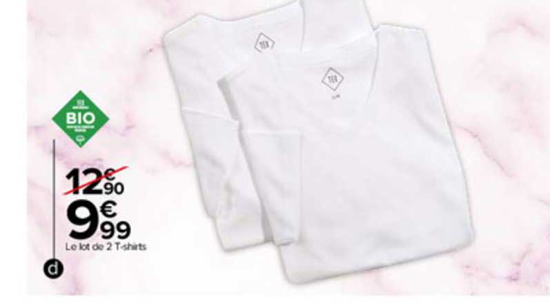 le lot de 2 t-shirts