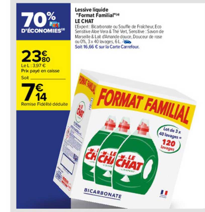 lessive liquide "format familial" le chat