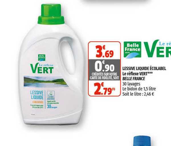 Lessive Liquide écolabel Le Réflexe Vert Belle France