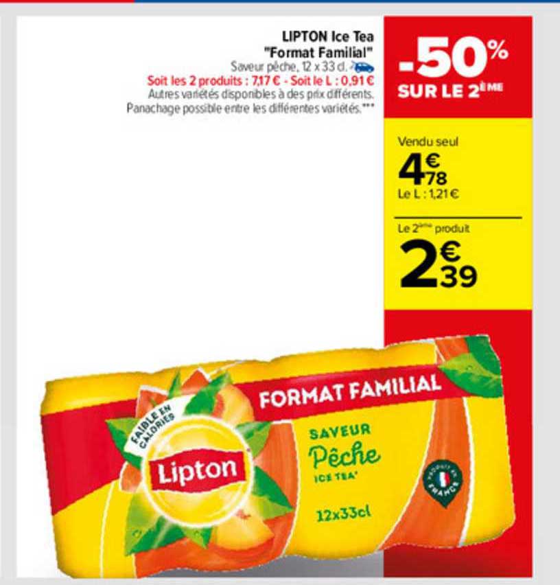 lipton ice tea "format familial"