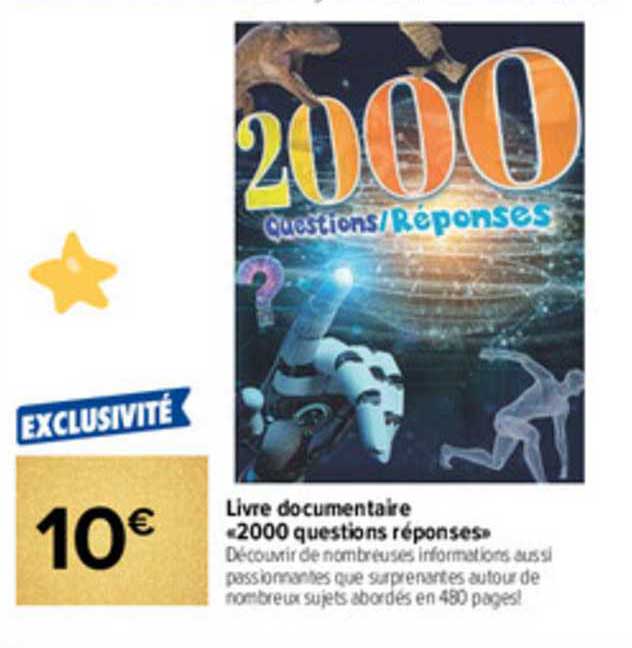 livre documentaire "2000 questions réponses"