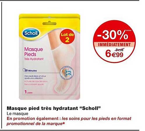 masque pied très hydratant "scholl"