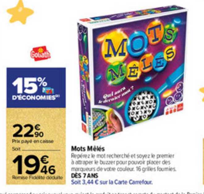 mots mêlés goliath