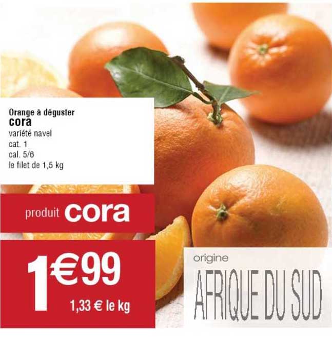 orange à déguster cora