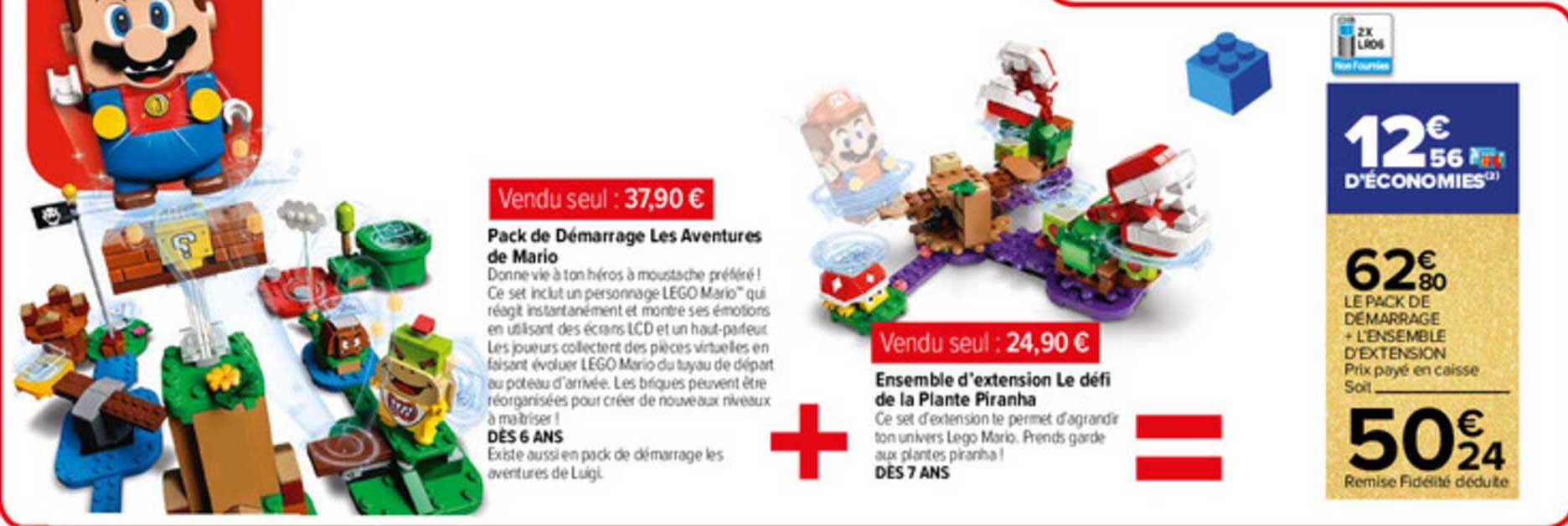 pack de démarrage les aventures de mario + ensemble d'extension le défi de la plante piranha