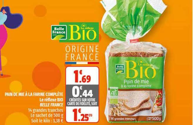 pain de mie à la farine complète le réflexe bio belle france