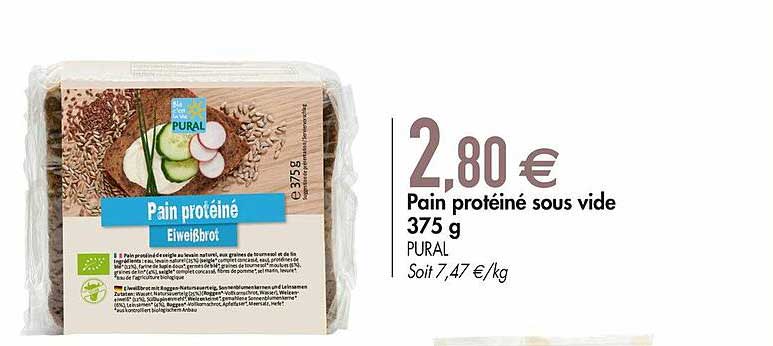 pain protéiné sous vide 375 g