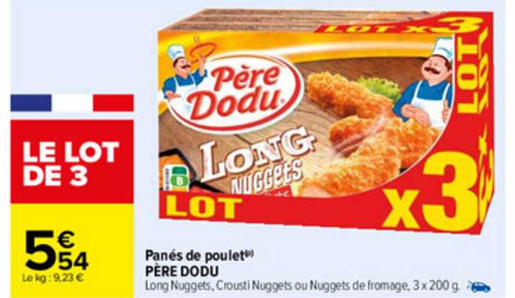 panés de poulet père dodu
