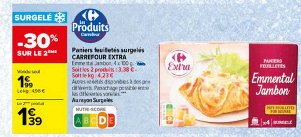 Paniers Feuilletés Surgelés Carrefour Extra