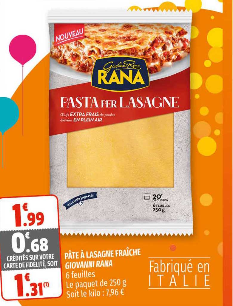 Pâte à Lasagne Fraîche Giovanni Rana