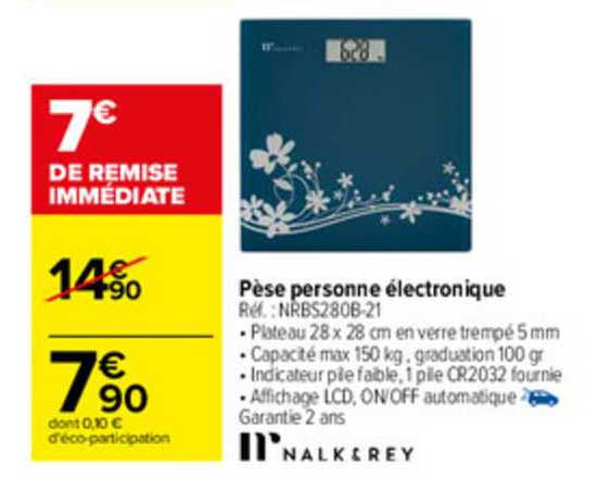 pèse personne électronique nalk & rey