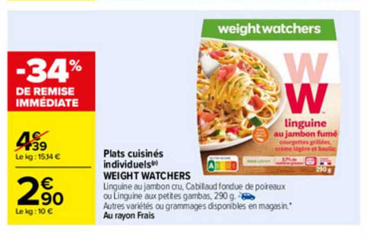 Plats Cuisinés Individuels Weight Watchers