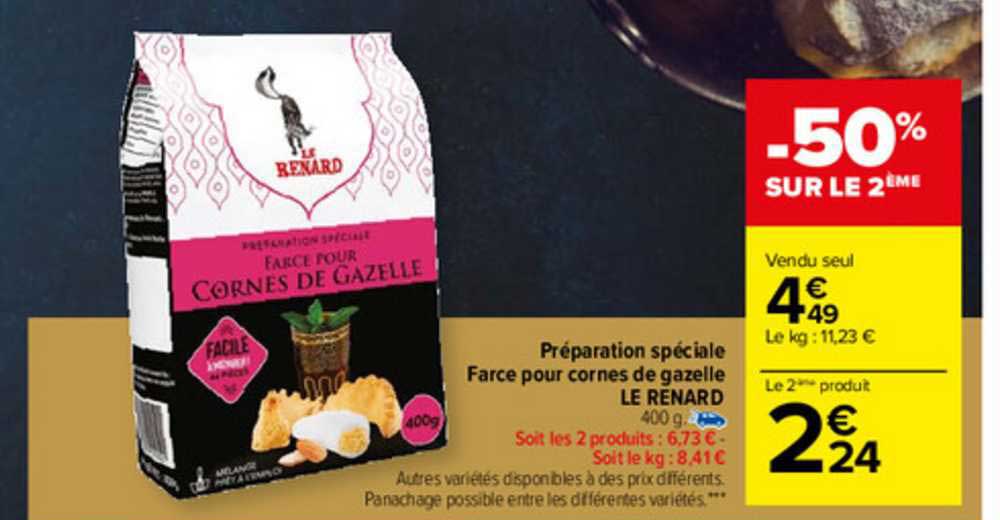 préparation spéciale farce pour cornes de gazelle le renard