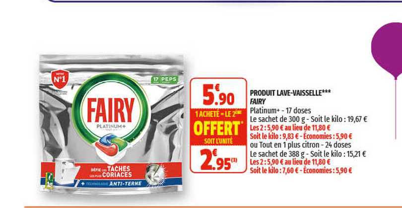 produit lave-vaisselle fairy